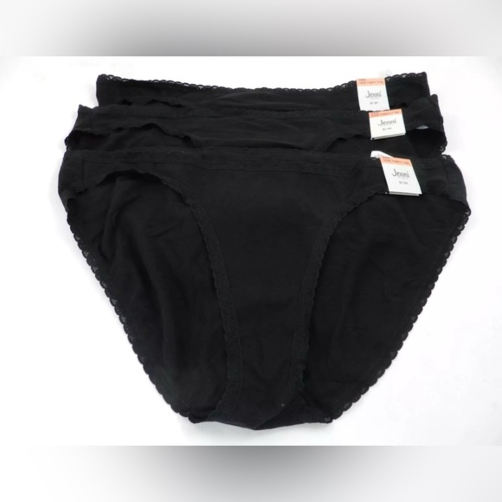 JENNI Women’s Lace Trim Bikini Underwear Set of Three,   XXXL